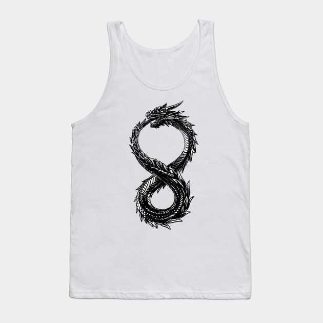 dragon ouroboros Tank Top by Lab7115